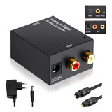 Adaptador Convertidor Audio Optico Digital A Rca Análogo