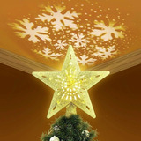 Topper Para Árbol De Navidad Estrella Con Proyector Led Luz