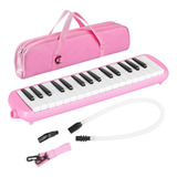 Melodica Escolar 32 Teclas Con Estuche Rosa,teclado De Aire