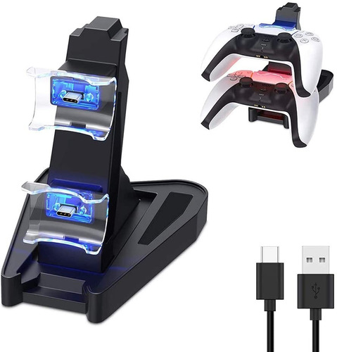 Ps5 Controlador Cargador Usb, Carga Dual, Carga Rápida