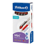 Bolígrafo Pelikan Mini Fine - Retractil - Trazo Fino (x12) Color De La Tinta Rojo