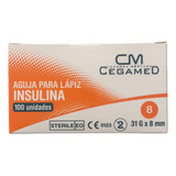 Aguja Para Lapiz Insulina 31g X 8mm 100unid