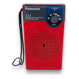 Rádio Portátil Panasonic Antigo High Sensitivity Vermelho