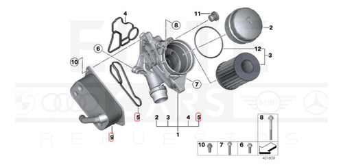 Enfriador De Aceite Para Bmw Serie 5 E61 Lci 530i N52n Foto 2