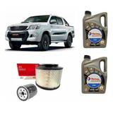 Aceite Total Quartz 7000 X 8 L  Filtros Toyota Hilux 2.5 3.0