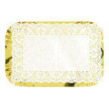 Bandeja Rectangular Blonda Dorado 35 X 25 Cm