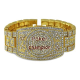 Brazalete Lab Diamond Lucky Poker Champion Con Acabado En Or