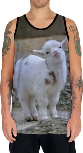 Camiseta Regata Animais Da Fazenda Cabra Cabrito Bode Hd 3