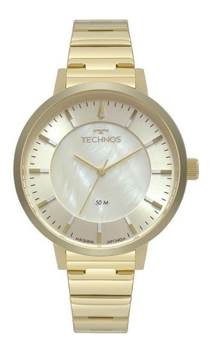 Relógio Luxo Technos Feminino Dourado Trend