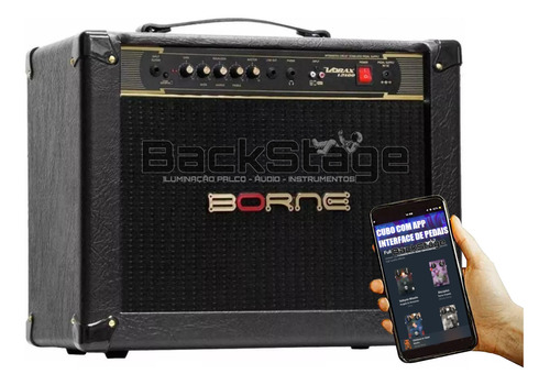 Amplificador Borne Vorax 12100 Para Guitarra De 100w Preto