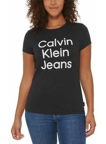 Camiseta Calvin Klein Logo Mujer Tee Original Playera