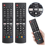 Kit 2 Controle Remoto Universal Para Smart Tv LG + 4 Pilhas