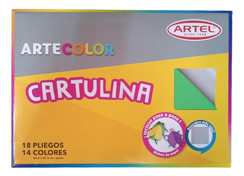 Carpeta Cartulina 18 Hojas 14 Colores Artel 