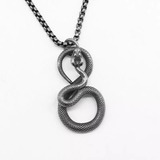 Collar Serpiente Amuleto  De Acero Inoxidable Hombre Mujer