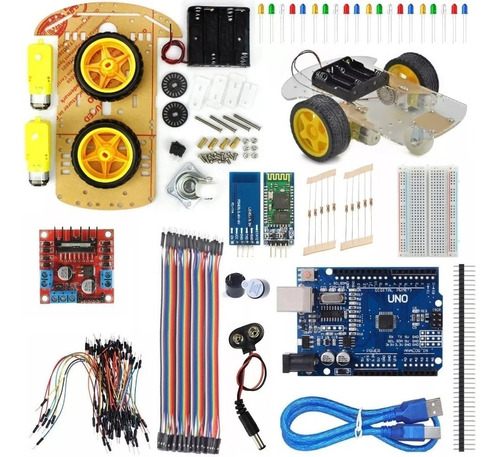 Kit Arduino Uno Robótica Robô Controlado Por App 2.0 + Ebook