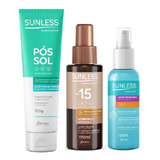 Kit Verão Pós Sol Sunless Loção Bronzeadora