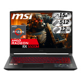 Portátil Msi Bravo Ryzen 5 5600h Rx 5500m Ram 12gb M.2 512gb