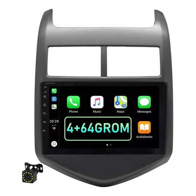 Estéreo Para Chevrolet Sonic 2011-2016 4gb\u002F64gb Carplay Gps Color Black | Meses sin interés