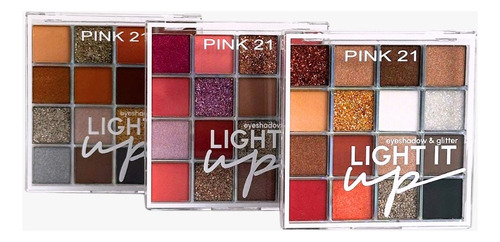 Paleta 16 Tonos De Sombras Y Glitter Light It Up Pink 21 Sombra Tono 02