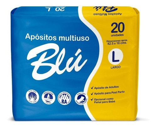 Apósito Blu X20 Unidades Toalla Postparto