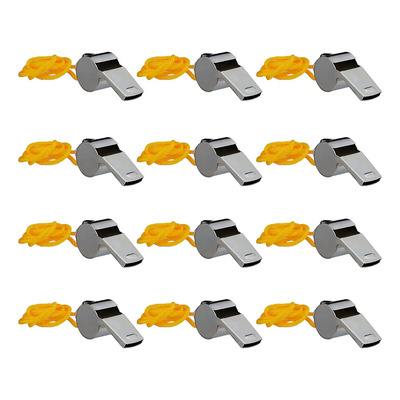 Silbato De Metal Plateado Con Correa Arbitro X 12 Unidades | MercadoLibre