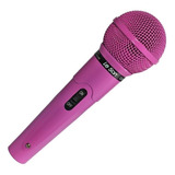 Microfone Profissional Le Son Mc200 Xlr-3 Rosa Dinâmico