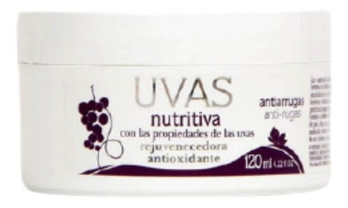 Crema Nutritiva Antiarrugas 120ml Uvas