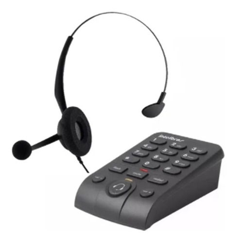 Telefone Headset Telemarketing Intelbras Profissional