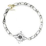 Pulsera Tobillera Nudo De Brujas Fases Lunares Plata 925