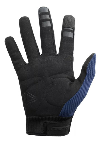 Guantes Gw Largos Azul, Negro Y Gris Squat Fire