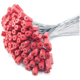 100 Pcs Sello De Seguridad De Cable De Acero Foliada Rojo