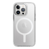 Carcasa Compatible Con Magsafe Para iPhone 15 Pro - Marca Uniq Modelo Combat - Color Blanco