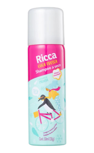 Shampoo A Seco Ricca Cuca Fresca Menta Para Cabelos 50ml