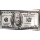 Cuadro-billete Dólar-100x50cm-con Marco Y Vidrio -oferta