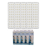 Kit 5 Lâmpadas Luminárias Emergência 30 Leds Slim Segurimax