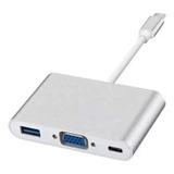 Adaptador 3x1 - Usb Tipo-c Thunderbolt 3 X Usb-c Vga Usb 3.0