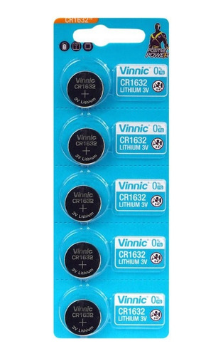 5 X Cr1632 Vinnic Para Relojes Alarmas Sensores Luces Led