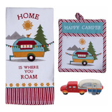 Regalos De La Calle 18 Happy Camper Rv Decor Juego De Toalla