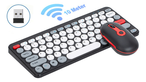 Kit De Teclado Ergonómico, Inalámbrico, Silencioso Y Compact