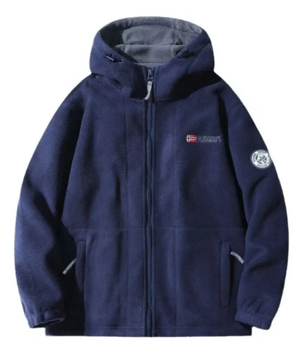 Chaqueta Con Capucha Gruesa De Doble Capa, Chaqueta Polar W