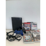 Playstation 3 Super Slim 250gb + 2 Controles Cables Y Juegos