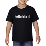 Camiseta Playera Bebe Niño Geek Programador Hello World