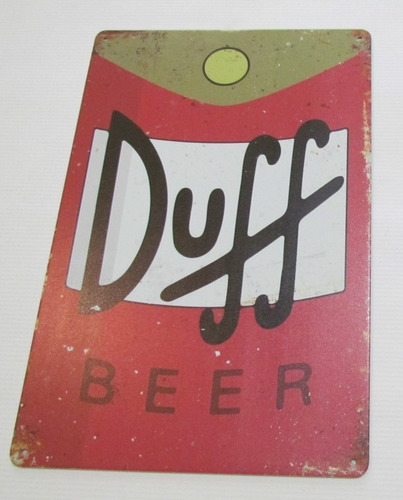 Poster Anuncio Cartel Placa Cerveza Duff Decoracion Bar Casa