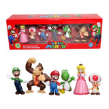 Super Mario Bros Colección 6 Figuras Gamer Videojuego Regalo