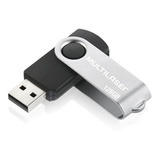 Pen Drive Twist 128gb Preto Multilaser Cor Preto/prateado