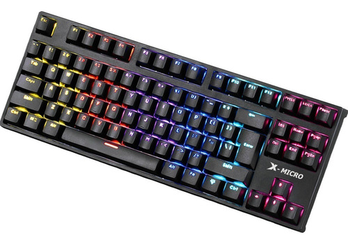 Teclado Mecánico Gaming Xgk-914 Usb Rgb X-micro Pc Color Del Teclado Negro Idioma Español Latinoamérica