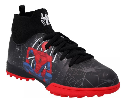 Zapatos Baby Futbol O Pasto Sintetico Spiderman Niños