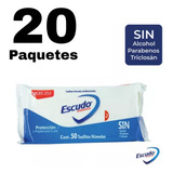 20pack Toallitas Húmedas Antibacteriales Escudo C/50 Toallas