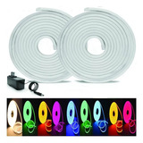 Kit Manguera Exterior Luz Neon 5 Mts + Fuente + Ficha 12v