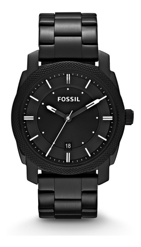 Fossil Machine Reloj De Pulsera Para Hombre 42 Mm Negro Color De La Correa Negro Plateado Color Del Bisel Negro Plateado